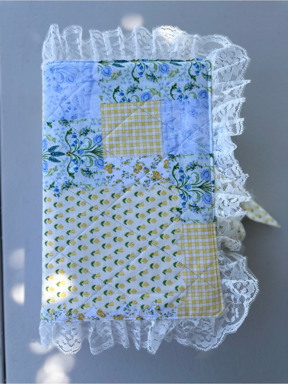 Handmade quilted Bible cover